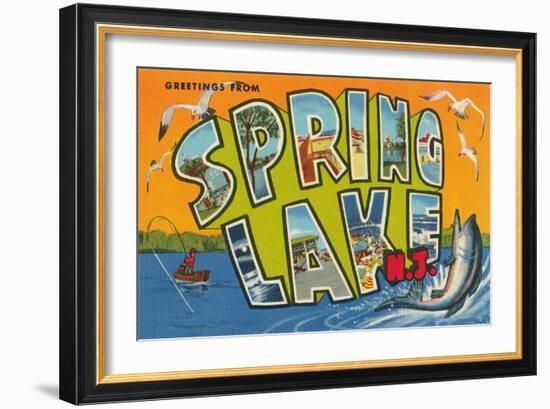 Greetings from Spring Lake, New Jersey-null-Framed Art Print