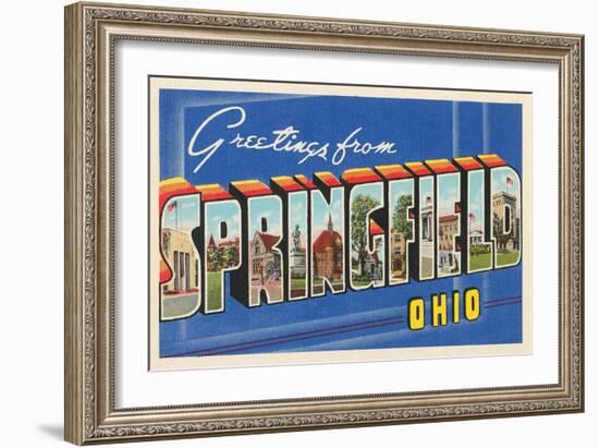 Greetings from Springfield, Ohio-null-Framed Art Print