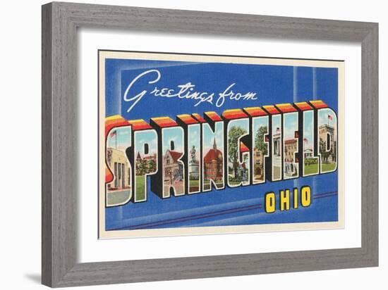 Greetings from Springfield, Ohio-null-Framed Art Print