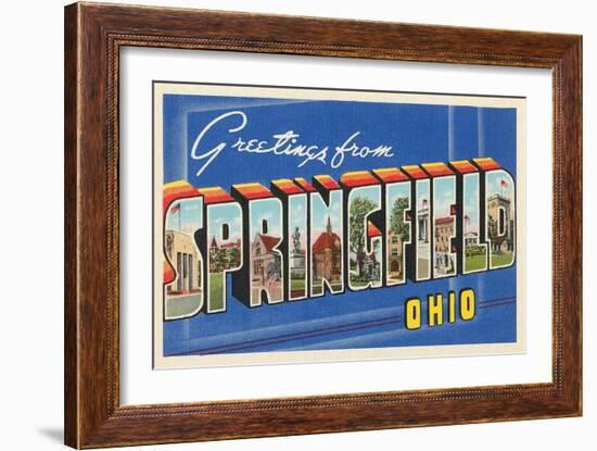 Greetings from Springfield, Ohio-null-Framed Art Print