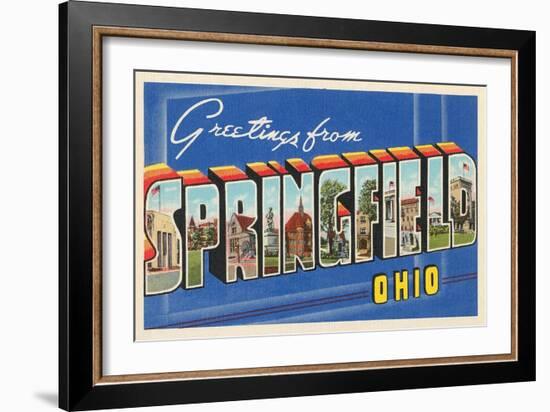 Greetings from Springfield, Ohio-null-Framed Art Print