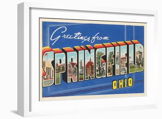 Greetings from Springfield, Ohio-null-Framed Art Print