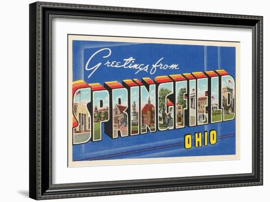 Greetings from Springfield, Ohio-null-Framed Art Print