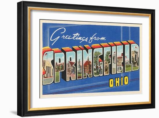 Greetings from Springfield, Ohio-null-Framed Art Print