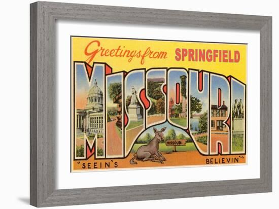 Greetings from Springfield-null-Framed Art Print