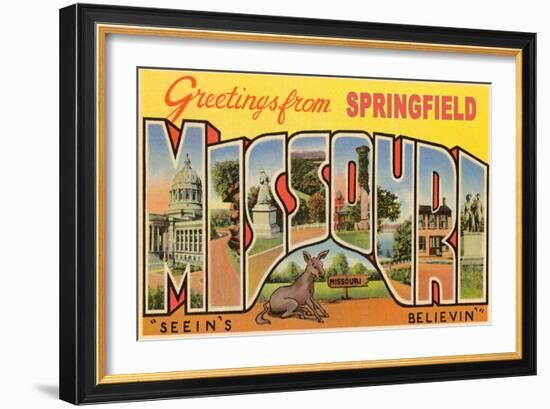 Greetings from Springfield-null-Framed Art Print