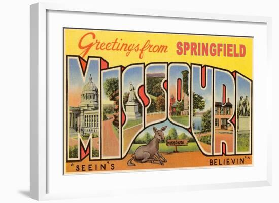 Greetings from Springfield-null-Framed Art Print