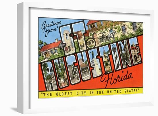 Greetings from St. Augustine, Florida-null-Framed Art Print