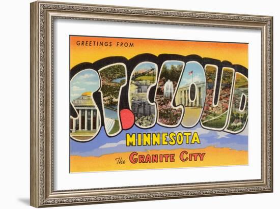 Greetings from St. Cloud, Minnesota-null-Framed Art Print