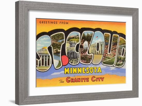 Greetings from St. Cloud, Minnesota-null-Framed Art Print
