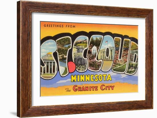 Greetings from St. Cloud, Minnesota-null-Framed Art Print