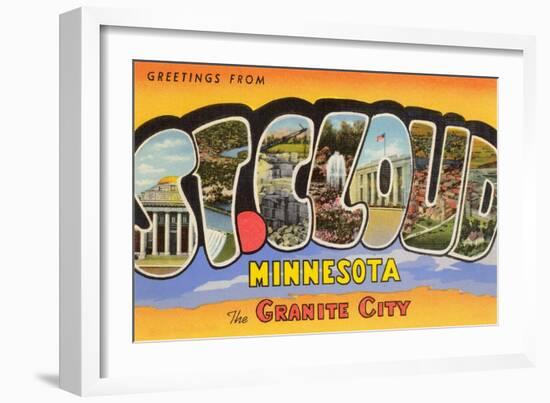 Greetings from St. Cloud, Minnesota-null-Framed Art Print