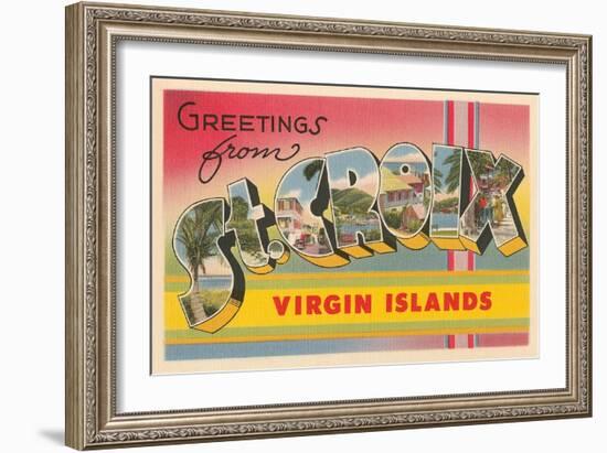 Greetings from St. Croix, Virgin Islands-null-Framed Art Print