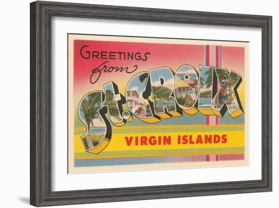 Greetings from St. Croix, Virgin Islands-null-Framed Art Print