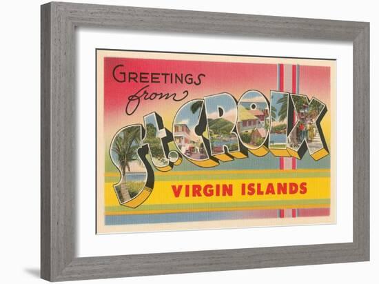 Greetings from St. Croix, Virgin Islands-null-Framed Art Print