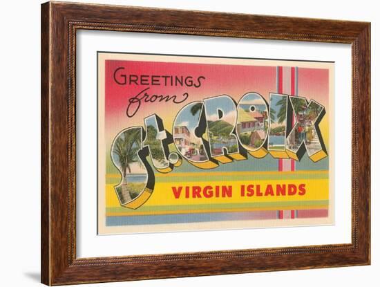 Greetings from St. Croix, Virgin Islands-null-Framed Art Print