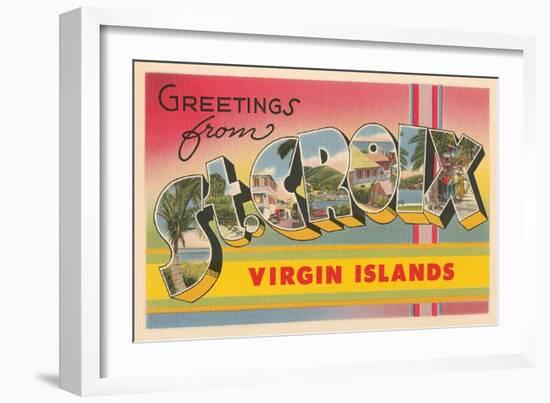 Greetings from St. Croix, Virgin Islands-null-Framed Premium Giclee Print