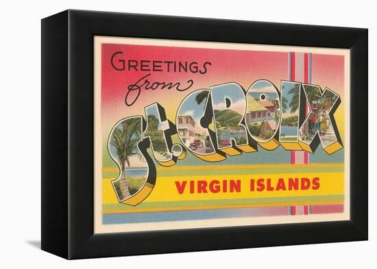 Greetings from St. Croix, Virgin Islands-null-Framed Stretched Canvas