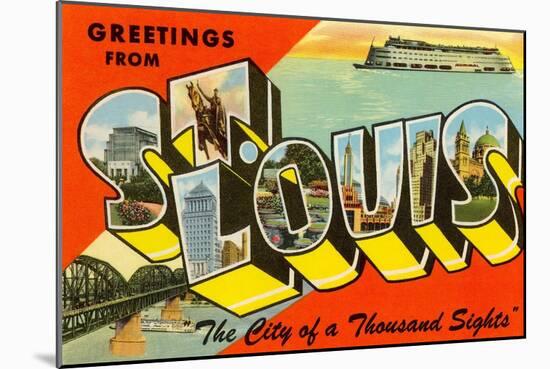 Greetings from St. Louis, Missouri-null-Mounted Art Print