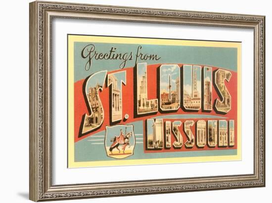 Greetings from St. Louis, Missouri-null-Framed Art Print