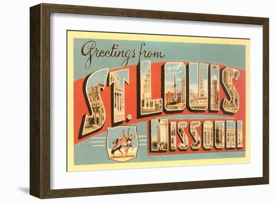 Greetings from St. Louis, Missouri-null-Framed Art Print