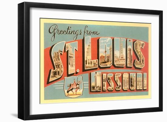 Greetings from St. Louis, Missouri-null-Framed Art Print