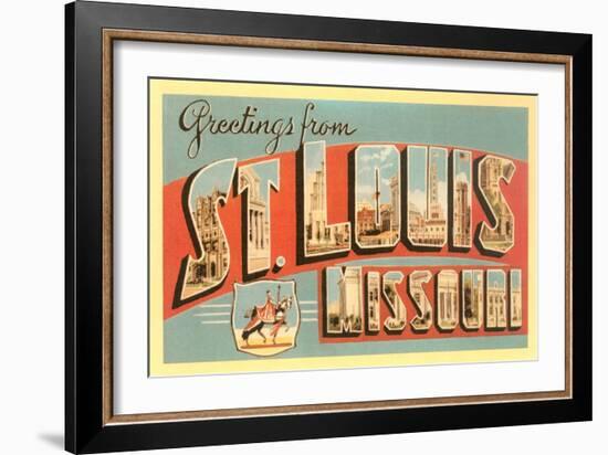 Greetings from St. Louis, Missouri-null-Framed Art Print