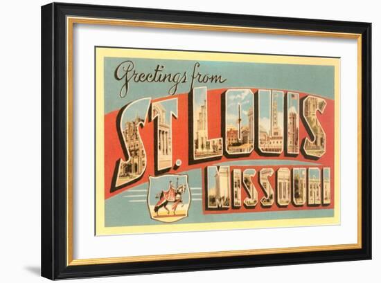 Greetings from St. Louis, Missouri-null-Framed Art Print