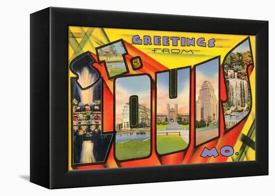 Greetings from St. Louis, Missouri-null-Framed Stretched Canvas