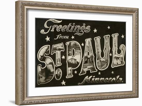 Greetings from St. Paul, Minnesota-null-Framed Art Print