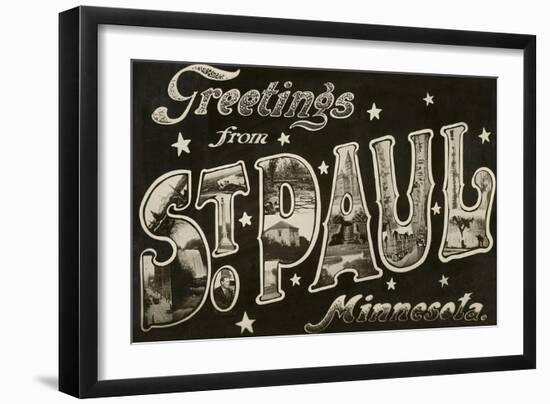 Greetings from St. Paul, Minnesota-null-Framed Art Print