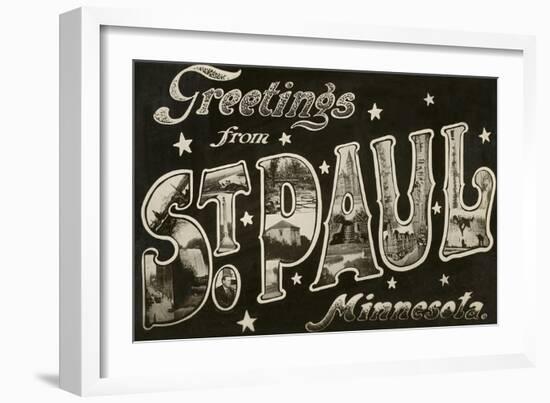 Greetings from St. Paul, Minnesota-null-Framed Art Print