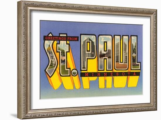 Greetings from St. Paul, Minnesota-null-Framed Art Print