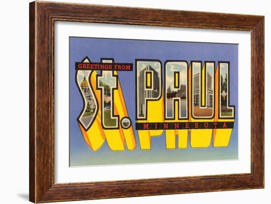 Greetings from St. Paul, Minnesota-null-Framed Art Print