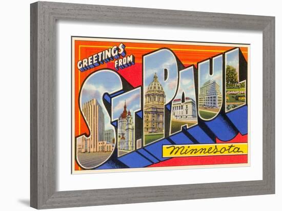 Greetings from St. Paul, Minnesota-null-Framed Art Print