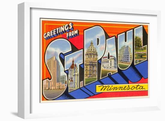 Greetings from St. Paul, Minnesota-null-Framed Art Print