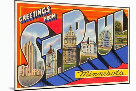 Greetings from St. Paul, Minnesota-null-Mounted Art Print