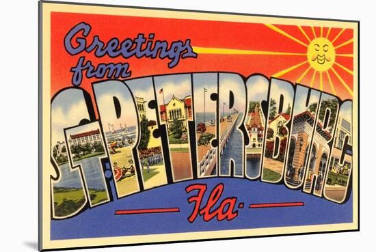 Greetings from St. Petersburg, Florida-null-Mounted Art Print