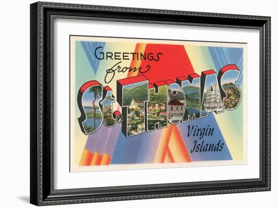 Greetings from St. Thomas, Virgin Islands-null-Framed Premium Giclee Print