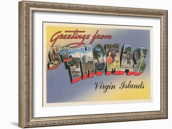 Greetings from St. Thomas, Virgin Islands-null-Framed Art Print