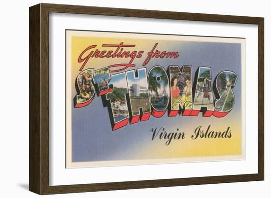 Greetings from St. Thomas, Virgin Islands-null-Framed Art Print