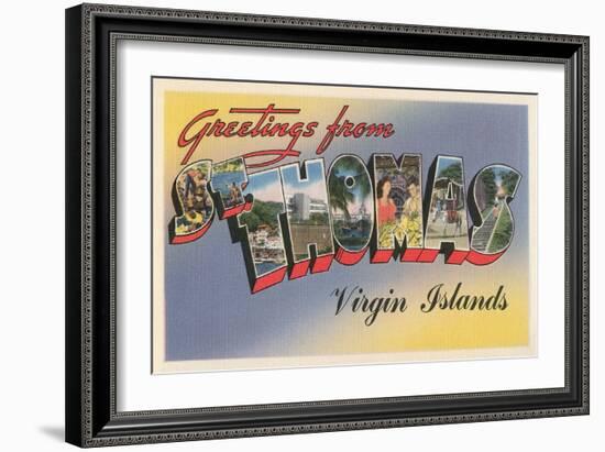 Greetings from St. Thomas, Virgin Islands-null-Framed Art Print