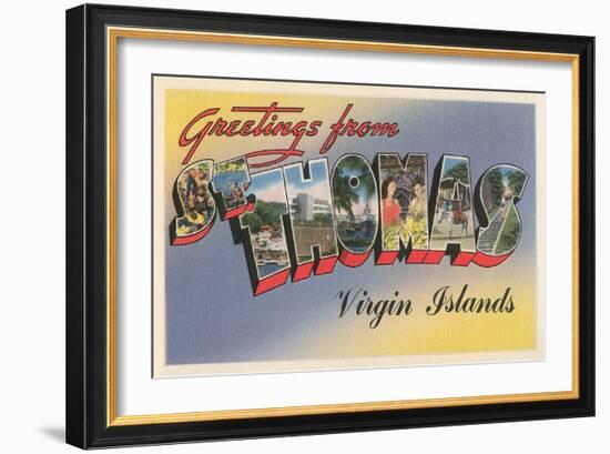 Greetings from St. Thomas, Virgin Islands-null-Framed Art Print