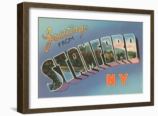 Greetings from Stamford, New York-null-Framed Art Print