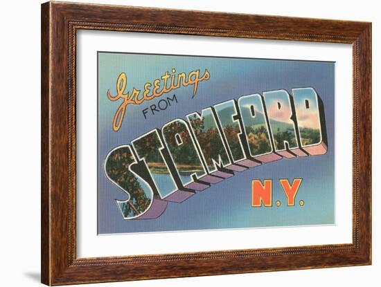 Greetings from Stamford, New York-null-Framed Art Print