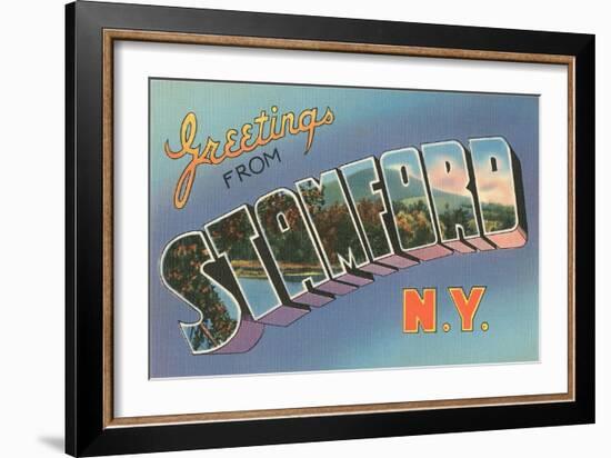 Greetings from Stamford, New York-null-Framed Art Print