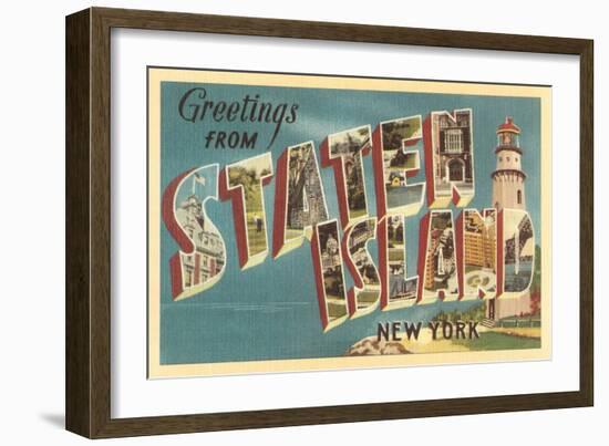 Greetings from Staten Island, New York-null-Framed Art Print