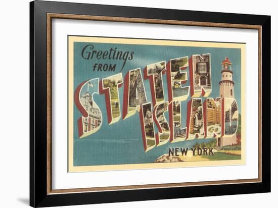 Greetings from Staten Island, New York-null-Framed Art Print