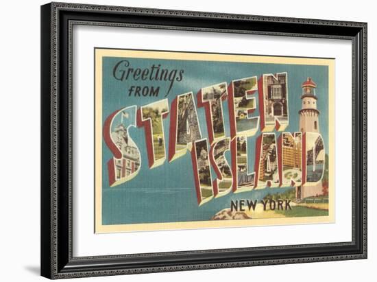 Greetings from Staten Island, New York-null-Framed Art Print