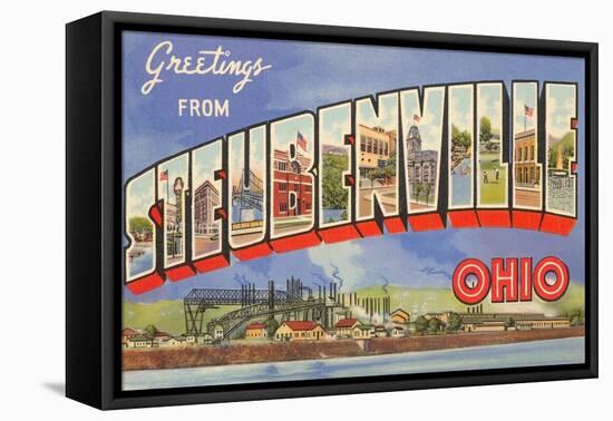 Greetings from Steubenville, Ohio-null-Framed Stretched Canvas